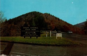 North Carolina Black Mountain Mount Mitchell State Park Welcome Sign Roadside...