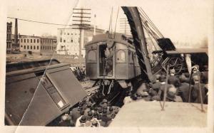 Baltimore Maryland ? Train Wreck Real Photo Antique Postcard K56069