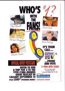 Who's with the Fans Contest Entry Postcard1998