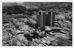 RPPC CARACAS Venezuela Centro Bolivar 1947 Stamps Vintage Photo Postcard