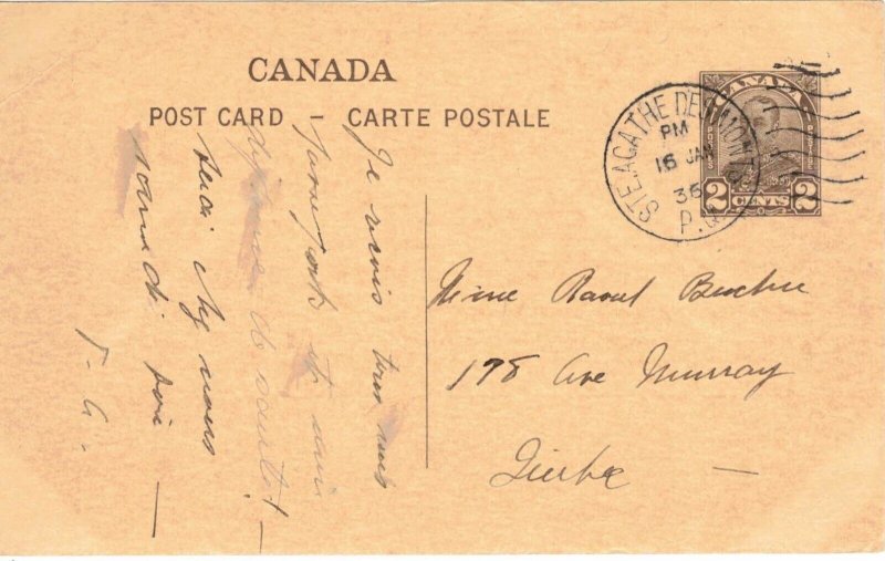 1936 Pont de Québec, fleuve St-Laurent, Québec, Postal Stationery No 259 (S25)