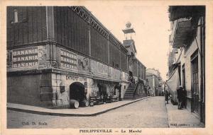 Philippville Algeria La Marche Street Scene Antique Postcard J50163