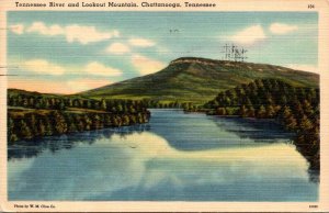 Tennessee Chattanooga Tennessee River and Lookout Mountain 1949
