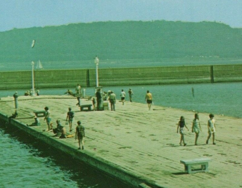 Old Barge Fishing Float Lake City MN Lake Pepin Minnesota postcard G252 