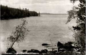 Vtg 1950s Fremont Lake Pinedale Wyoming WY RPPC Real Photo Sanborn Postcard