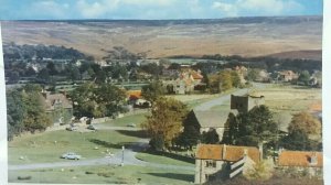 Vintage Postcard Aerial view of Goathland Yorkshire Dales