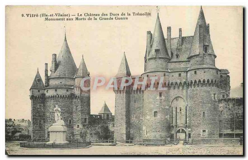 Old Postcard Vitre Ille et Vilaine Chateau des Ducs of Tremoile