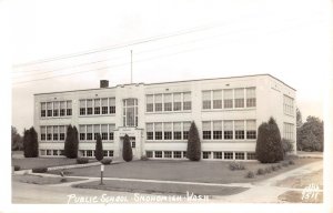 SNOHOMISH, WA Public School RPPC Ellis Photo Washington 1950s Vintage Postcard