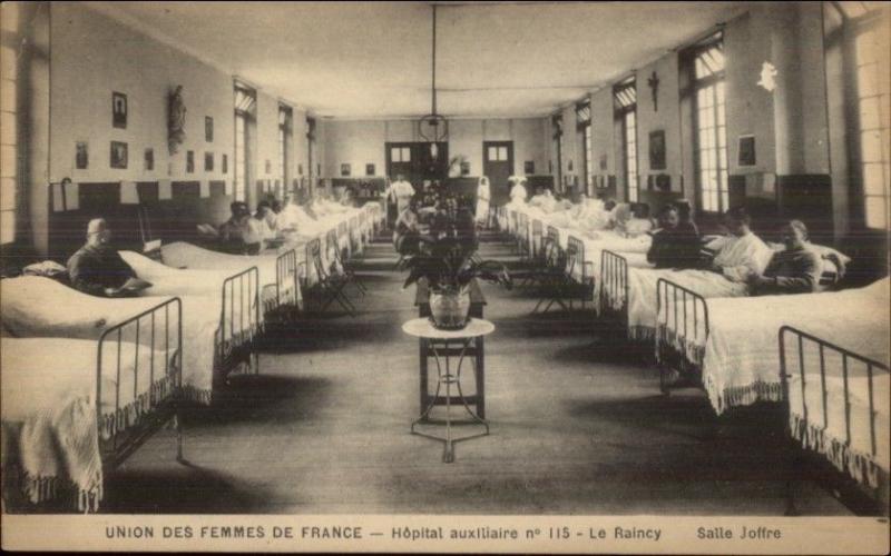 Bruxelles Hopital Hospital Brugmann c1915 Postcard #5 Salle Joffre Le Raincy