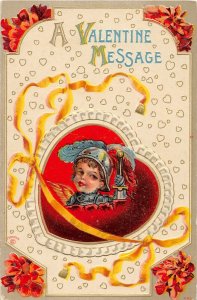 F99/ Valentine's Day Love Holiday Postcard c1910 Child Soldier 13