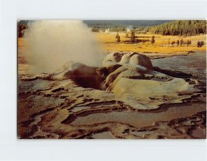 Postcard Old Faithful Cone Yellowstone National Park Wyoming USA