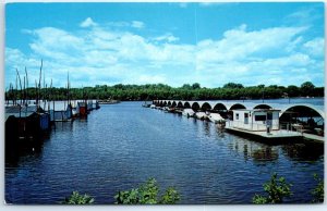 Postcard - The old and the new, Boathouse Village - Red Wing, Minnesota