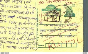 India Postal Stationery Tiger 25