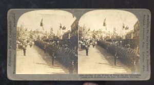 REAL PHOTO TRONDHJEM NORWAY PRINCE OF WALES CORONATION STEREOVIEW CARD