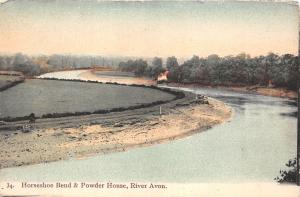 BR61895 horseshoe band and powder house  river avon  uk