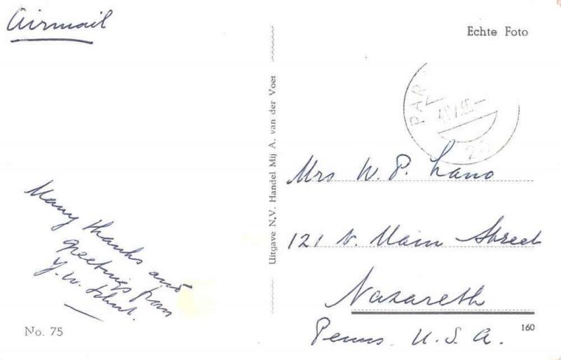 Berg en Dal Suriname Bosnegerwoningen Real Photo Antique Postcard J67931