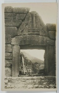 Greece RPPC The Lions Gate, Entrance to the Bronze Age Citadel Postcard M13