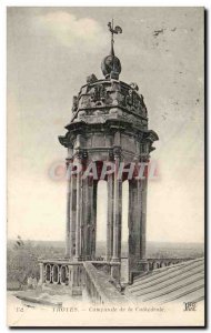 Troyes Old Postcard Campanile of the Cathedral