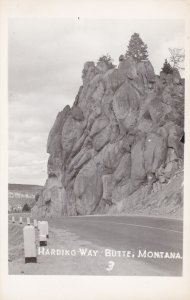 Montana Butte Scene Along Harding Way Real Photo