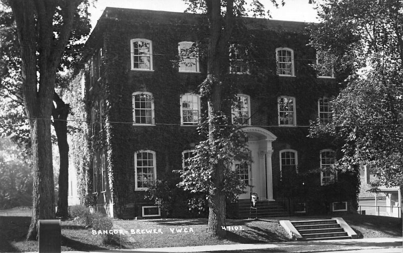 Bangor Brewer ME YWCA Building 1926 Real Photo Postcard.