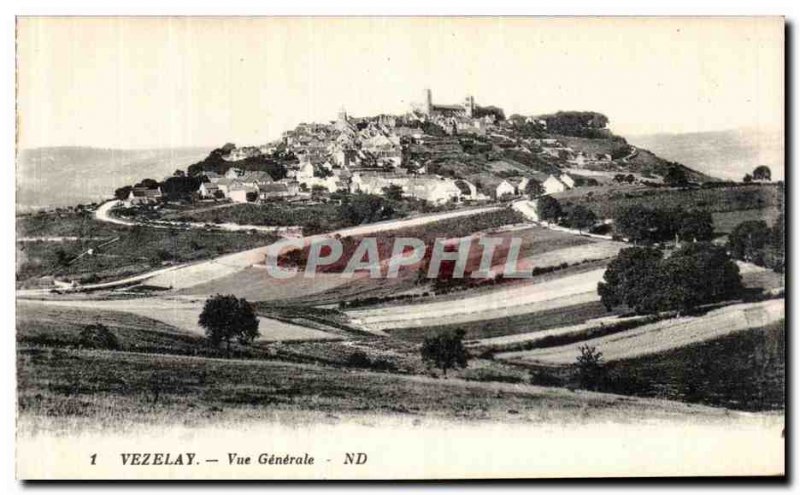 Postcard Old Vezelay Vue Generale