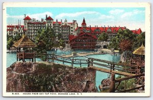 Hotel Martin Utica New York NY Bridge Historic Buildings Lake Landmark Postcard