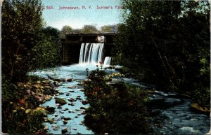 JOHNSTOWN NY – SCRIVERS FALLS - VINTAGE - POSTED - POSTCARD