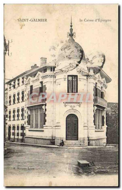 Old Postcard Bank Caisse d & # 39Epargne SAint Galmier