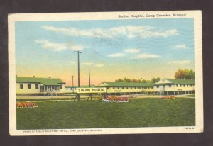 CAMP CROWDER NEOSHO MISSOURI STATION HOSPITAL UNUSUAL STAMP VINTAGE POSTCARD