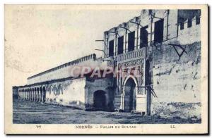 Old Postcard Meknes Palais Du Sultan