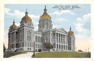 Iowa State Capitol Building Soldiers and Sailors Monument Des Moines, IA