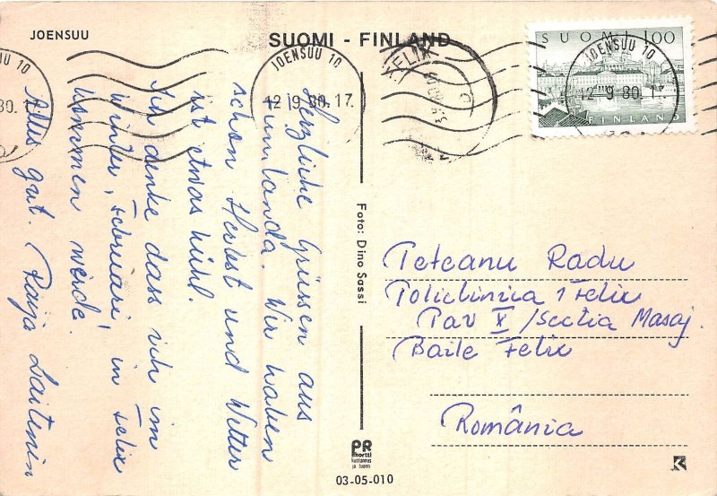 US28 postcard Finland Joensuu 1980