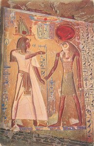 Postcard Egypt Luxor tomb of Septah ceremonial dress