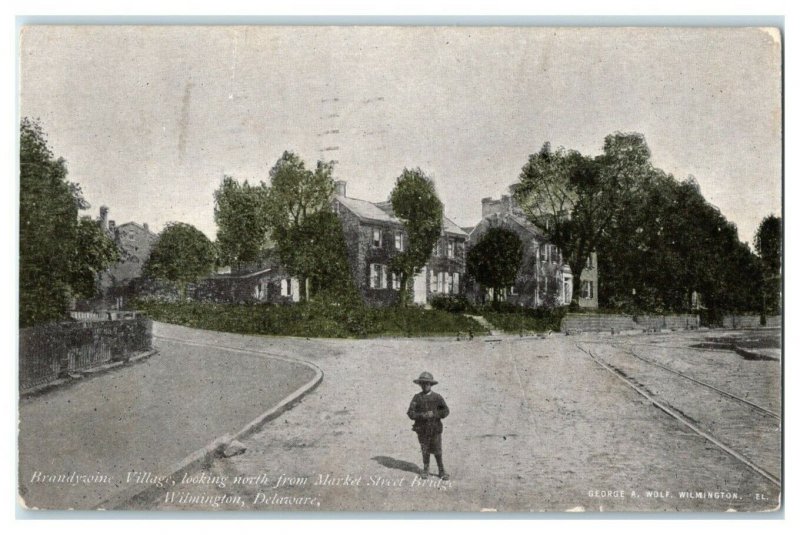Brandywine Village from Market Street Bridge, Wilmington, DE Postcard *7H16