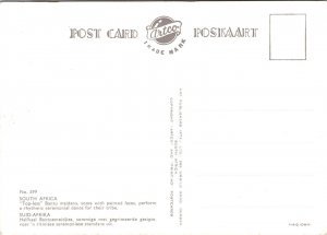 Topless Bantu Maidens Painted Faces Ceremonial Dance South Africa Postcard