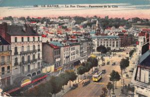 BR72145 la rue thiers panorama de la cote tramway tram   le havre  france