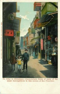 San Francisco California Chinatown Alley Britton Rey C-1905 Postcard 21-11238