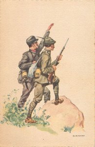 Italian army signed Bianchi patriotic ww1 postcard