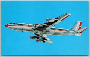 Vtg American Airlines 707 Jet Flagship Airliner Postcard