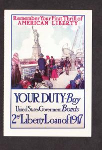 NY Statue of Liberty Buy US Bonds Patriotic NYC New York City Postcard