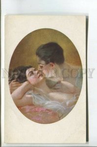 478077 GUERZONI Kiss of Lovers NUDE Vintage postcard ITALY ART NOUVEAU