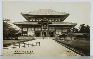 Nara Japan Daibutsuden of Todaiji  RPPC Great Buddha Hall Real Photo Postcard K3