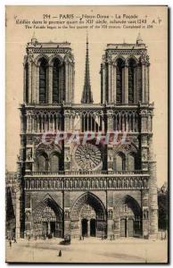 Paris - 4 - Notre Dame - Old Postcard