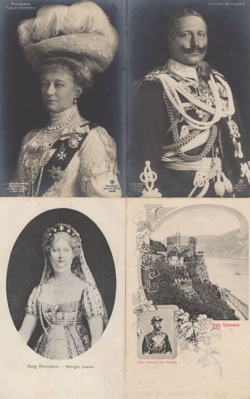 Konigin Louise Kaiserin Auguste Victoria 4x German Ruler Postcard s