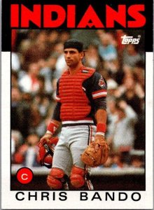 1986 Topps Baseball Card Sal Bando Cleveland Indians sk10721