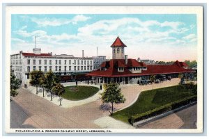 Lebanon Pennsylvania Postcard Philadelphia Reading Railway Depot c1920 Vintage