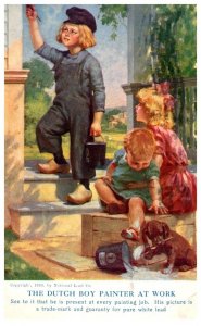 Children   , Dutch boy painter at work