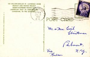 USA - Canada: Moses-Saunders Power Dam Construction, St Lawrence River Seaway