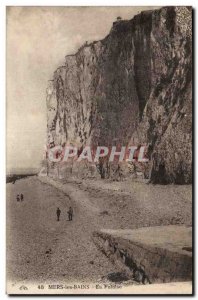 Mers les Bains Old Postcard Cliff