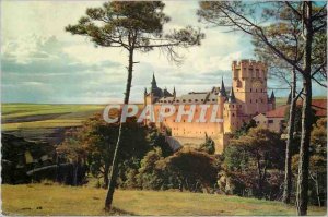 Postcard Modern Segovia El Alc�zar (castle) view of the pine forest